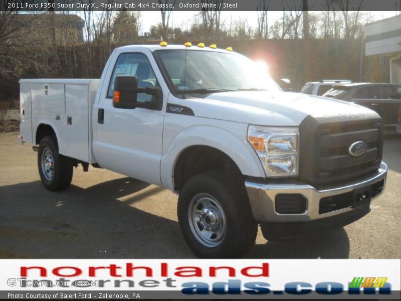 Oxford White / Steel 2011 Ford F350 Super Duty XL Regular Cab 4x4 Chassis