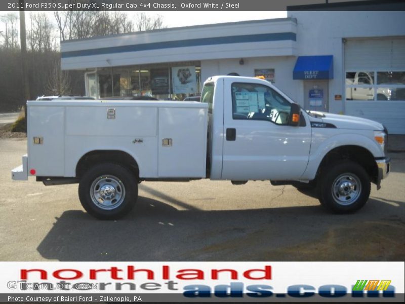 Oxford White / Steel 2011 Ford F350 Super Duty XL Regular Cab 4x4 Chassis