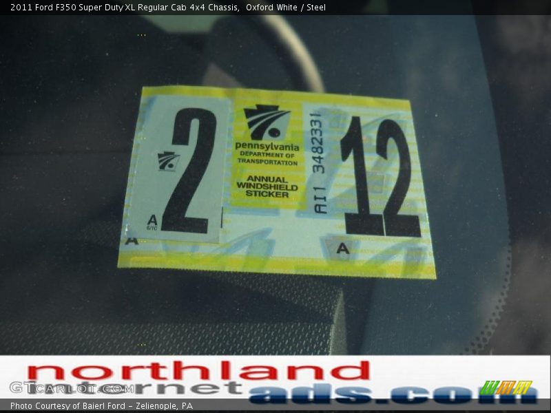 Oxford White / Steel 2011 Ford F350 Super Duty XL Regular Cab 4x4 Chassis