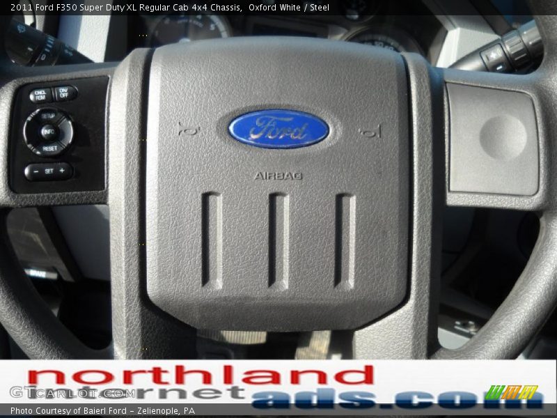 Oxford White / Steel 2011 Ford F350 Super Duty XL Regular Cab 4x4 Chassis