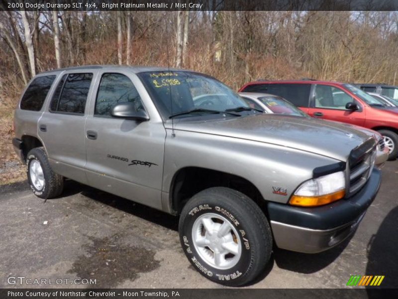 Bright Platinum Metallic / Mist Gray 2000 Dodge Durango SLT 4x4