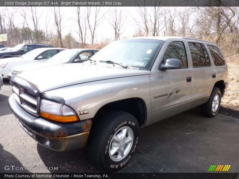Bright Platinum Metallic / Mist Gray 2000 Dodge Durango SLT 4x4