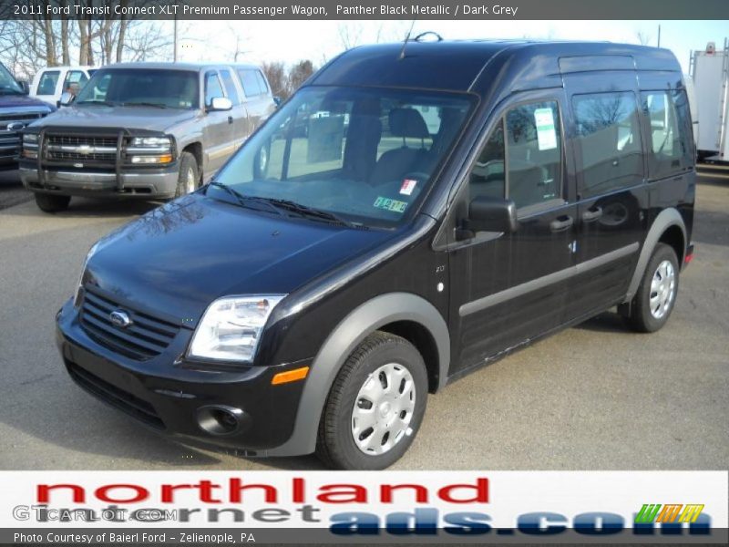 Panther Black Metallic / Dark Grey 2011 Ford Transit Connect XLT Premium Passenger Wagon