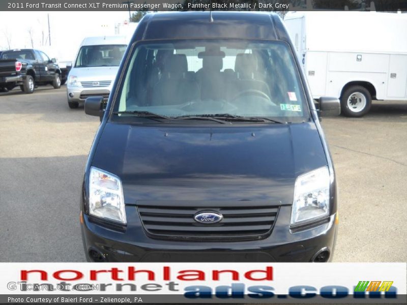 Panther Black Metallic / Dark Grey 2011 Ford Transit Connect XLT Premium Passenger Wagon