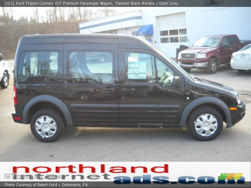 Panther Black Metallic / Dark Grey 2011 Ford Transit Connect XLT Premium Passenger Wagon