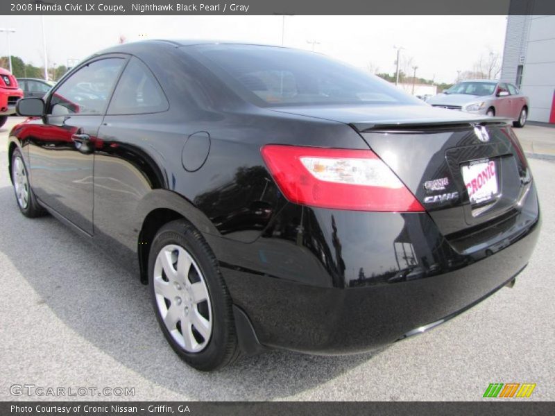 Nighthawk Black Pearl / Gray 2008 Honda Civic LX Coupe