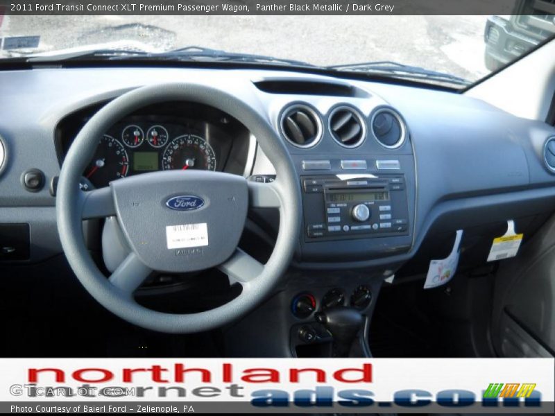 Panther Black Metallic / Dark Grey 2011 Ford Transit Connect XLT Premium Passenger Wagon