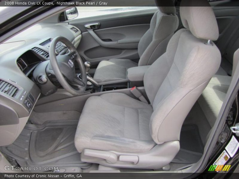 Nighthawk Black Pearl / Gray 2008 Honda Civic LX Coupe