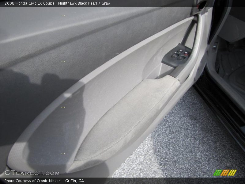 Nighthawk Black Pearl / Gray 2008 Honda Civic LX Coupe