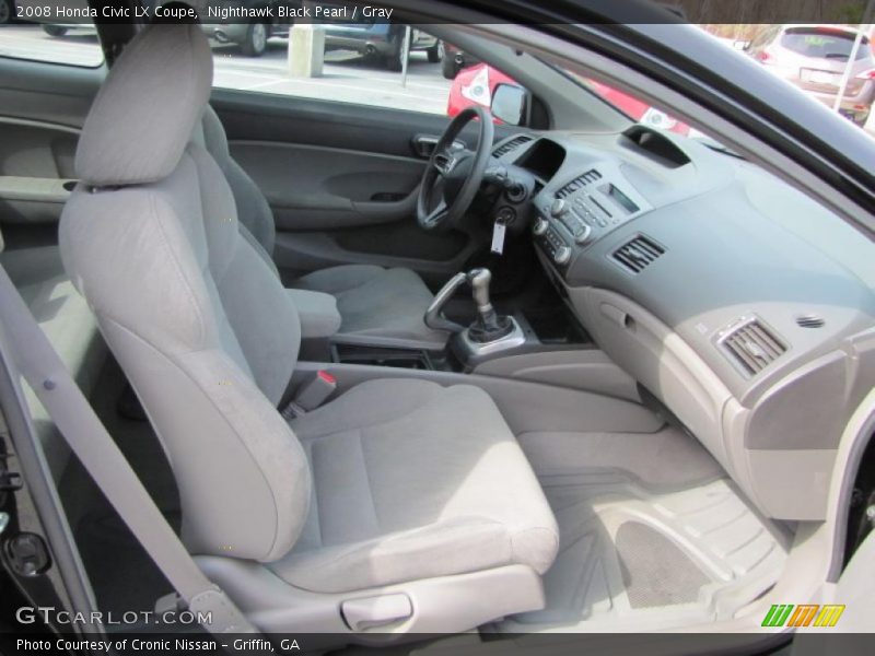 Nighthawk Black Pearl / Gray 2008 Honda Civic LX Coupe
