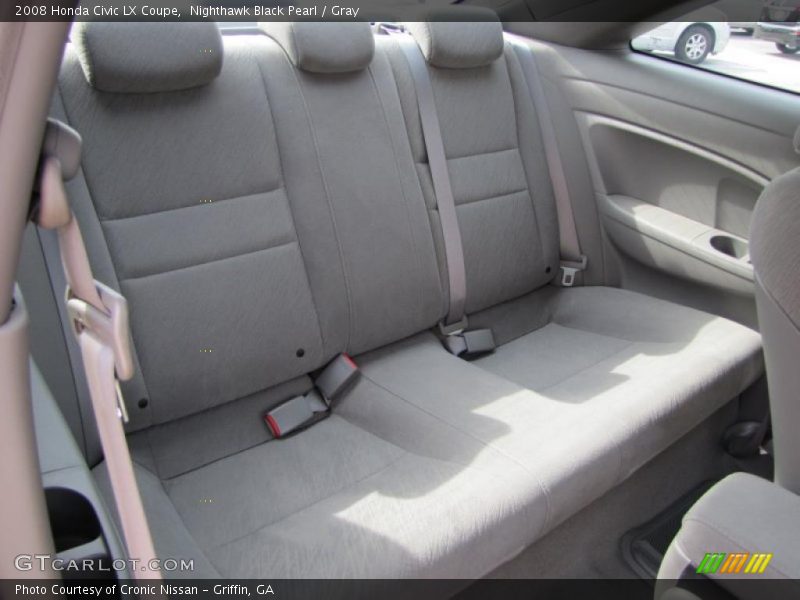 Nighthawk Black Pearl / Gray 2008 Honda Civic LX Coupe
