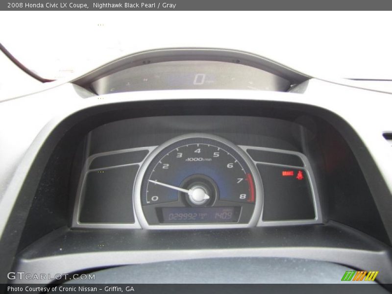 Nighthawk Black Pearl / Gray 2008 Honda Civic LX Coupe