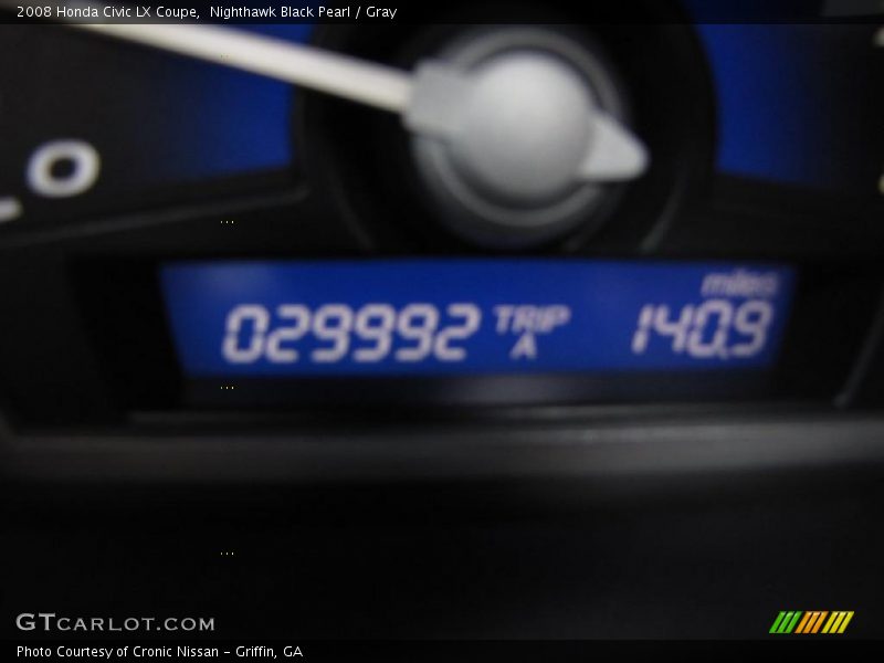 Nighthawk Black Pearl / Gray 2008 Honda Civic LX Coupe