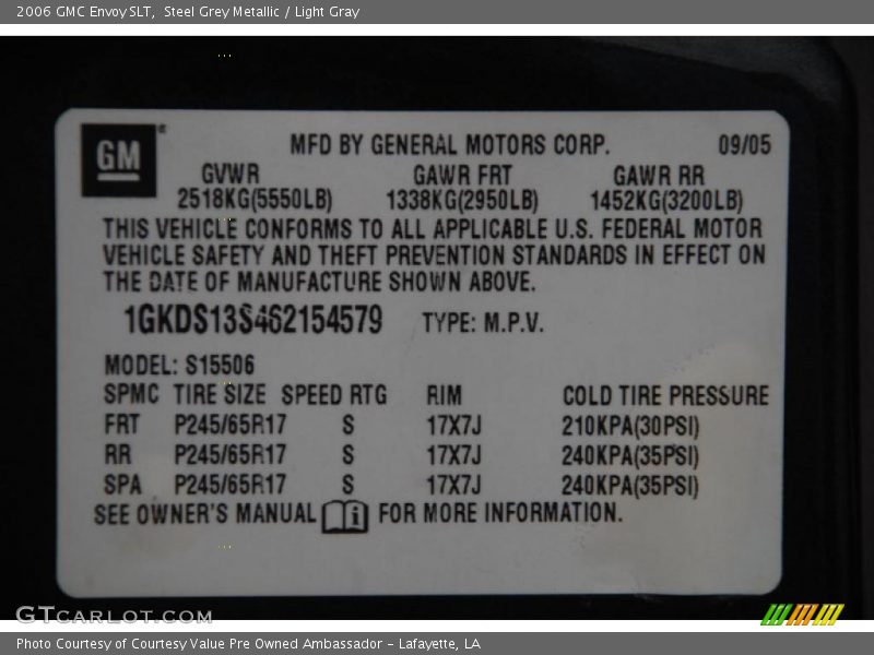 Steel Grey Metallic / Light Gray 2006 GMC Envoy SLT