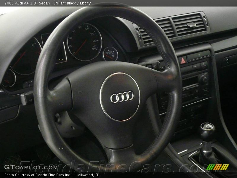 Brilliant Black / Ebony 2003 Audi A4 1.8T Sedan