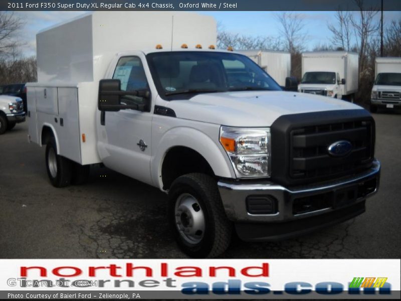 Oxford White / Steel 2011 Ford F350 Super Duty XL Regular Cab 4x4 Chassis