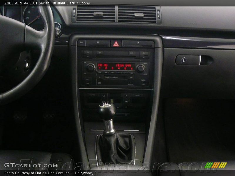 Brilliant Black / Ebony 2003 Audi A4 1.8T Sedan