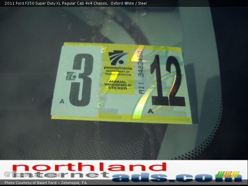 Oxford White / Steel 2011 Ford F350 Super Duty XL Regular Cab 4x4 Chassis