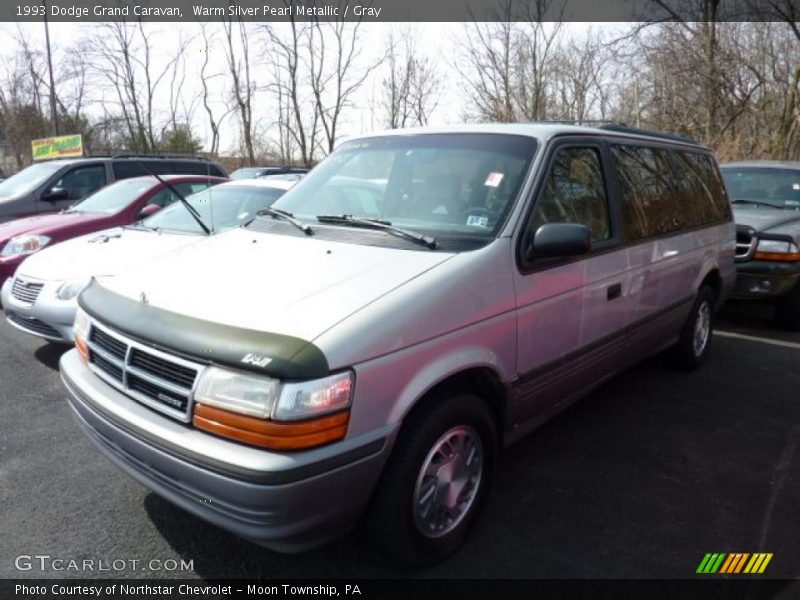 Warm Silver Pearl Metallic / Gray 1993 Dodge Grand Caravan