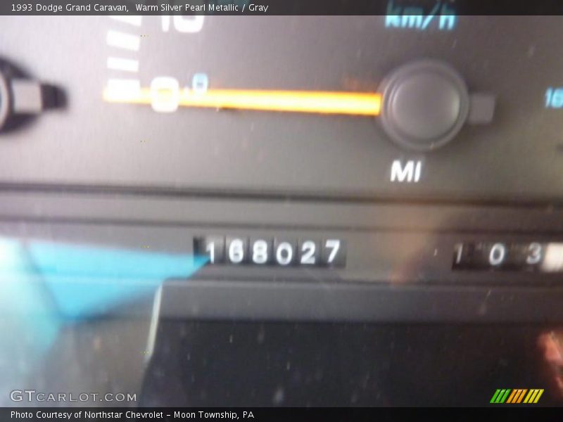 Warm Silver Pearl Metallic / Gray 1993 Dodge Grand Caravan