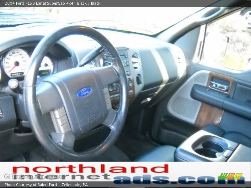 Black / Black 2004 Ford F150 Lariat SuperCab 4x4
