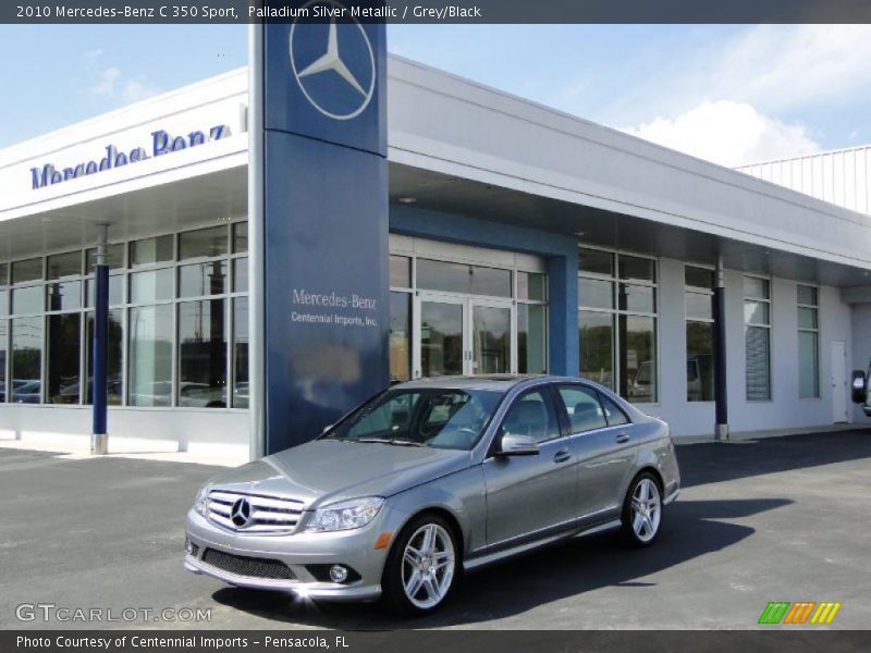 Palladium Silver Metallic / Grey/Black 2010 Mercedes-Benz C 350 Sport