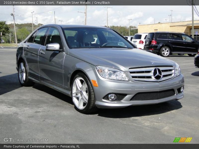 Palladium Silver Metallic / Grey/Black 2010 Mercedes-Benz C 350 Sport