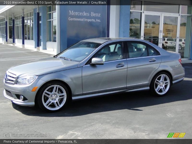 Palladium Silver Metallic / Grey/Black 2010 Mercedes-Benz C 350 Sport
