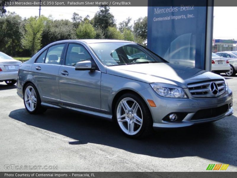 Palladium Silver Metallic / Grey/Black 2010 Mercedes-Benz C 350 Sport