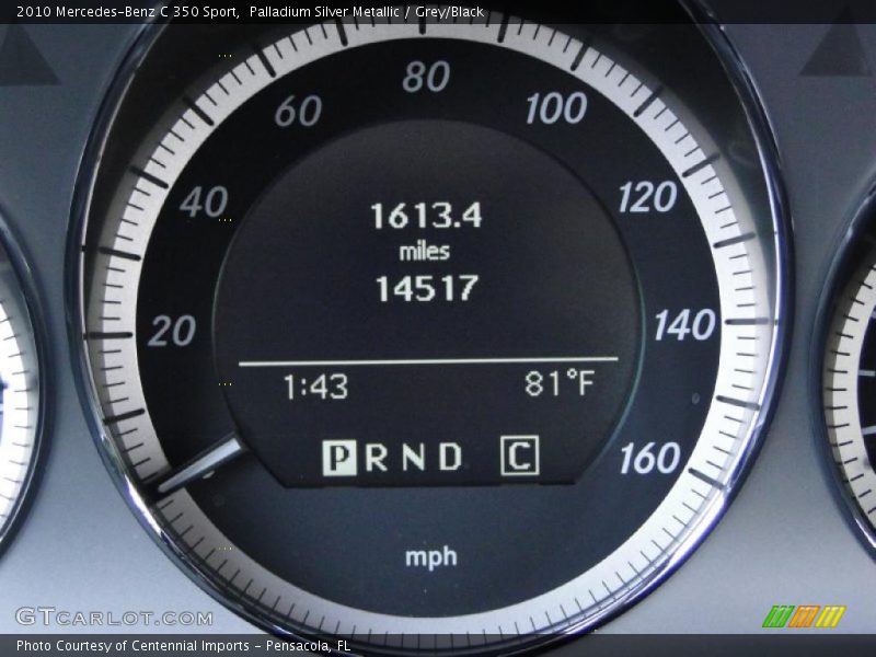 Palladium Silver Metallic / Grey/Black 2010 Mercedes-Benz C 350 Sport