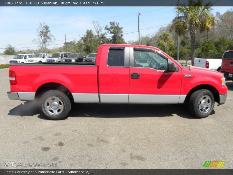 Bright Red / Medium Flint 2007 Ford F150 XLT SuperCab