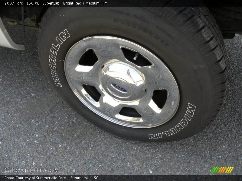 Bright Red / Medium Flint 2007 Ford F150 XLT SuperCab