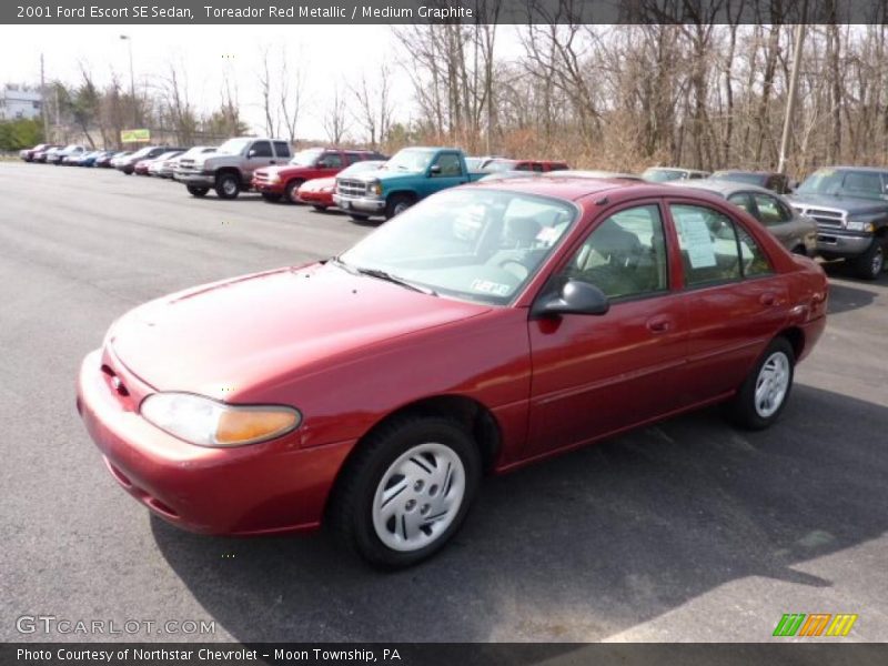 Toreador Red Metallic / Medium Graphite 2001 Ford Escort SE Sedan