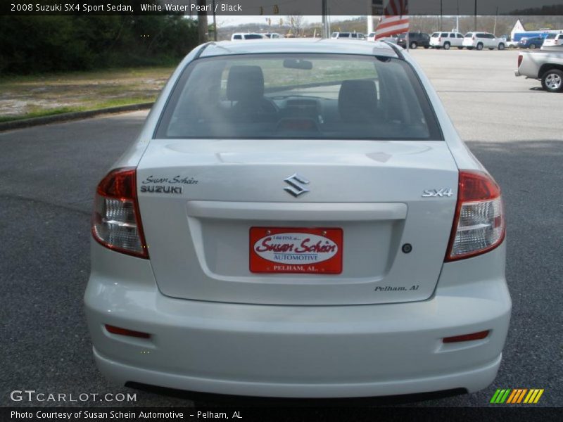 White Water Pearl / Black 2008 Suzuki SX4 Sport Sedan