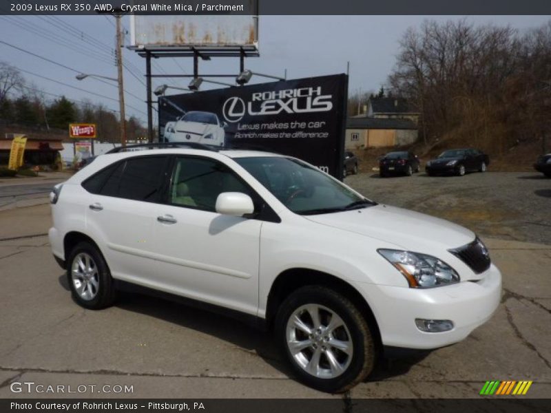 Crystal White Mica / Parchment 2009 Lexus RX 350 AWD