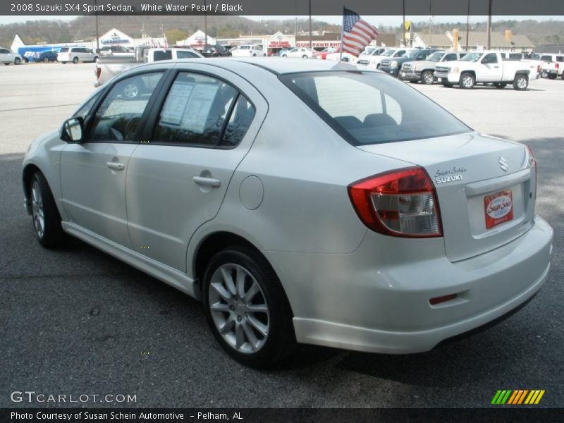 White Water Pearl / Black 2008 Suzuki SX4 Sport Sedan