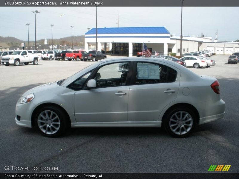 White Water Pearl / Black 2008 Suzuki SX4 Sport Sedan