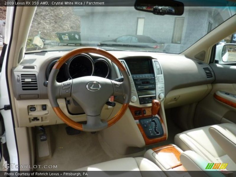 Crystal White Mica / Parchment 2009 Lexus RX 350 AWD
