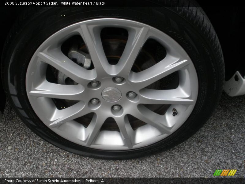 White Water Pearl / Black 2008 Suzuki SX4 Sport Sedan