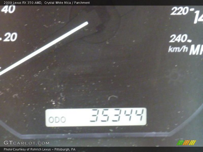 Crystal White Mica / Parchment 2009 Lexus RX 350 AWD