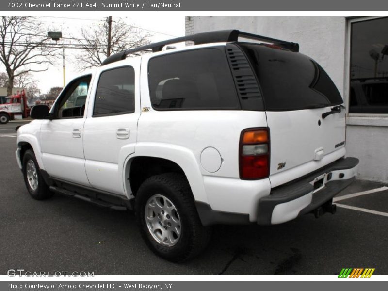 Summit White / Tan/Neutral 2002 Chevrolet Tahoe Z71 4x4