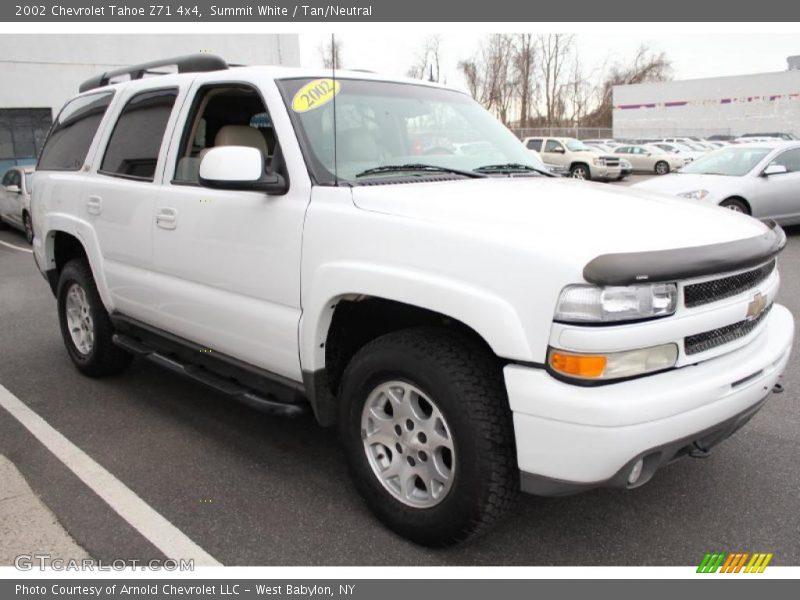 Summit White / Tan/Neutral 2002 Chevrolet Tahoe Z71 4x4