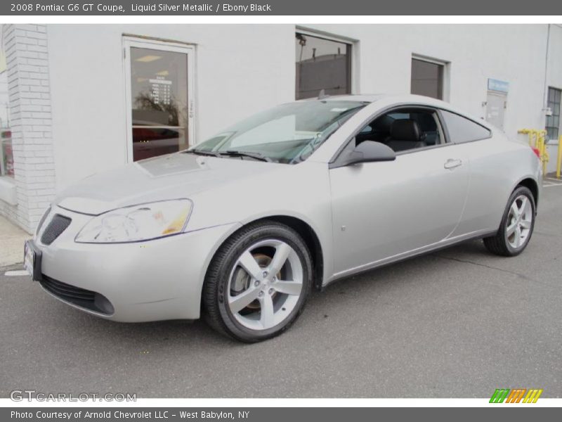 Liquid Silver Metallic / Ebony Black 2008 Pontiac G6 GT Coupe