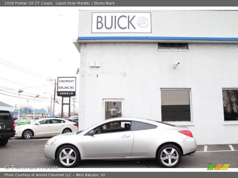 Liquid Silver Metallic / Ebony Black 2008 Pontiac G6 GT Coupe
