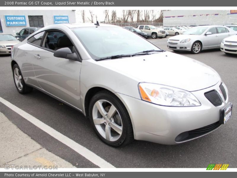 Liquid Silver Metallic / Ebony Black 2008 Pontiac G6 GT Coupe