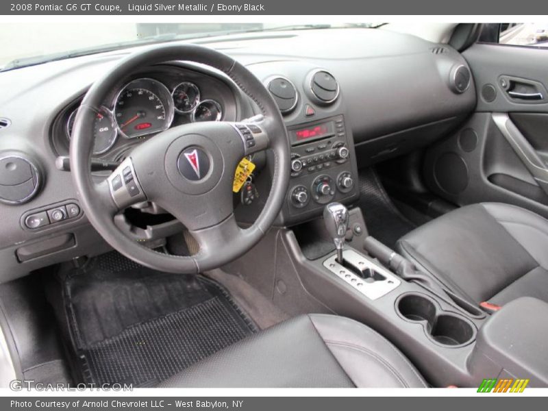 Liquid Silver Metallic / Ebony Black 2008 Pontiac G6 GT Coupe