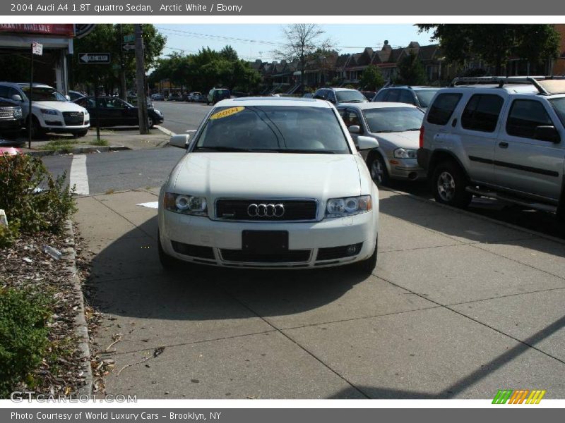 Arctic White / Ebony 2004 Audi A4 1.8T quattro Sedan