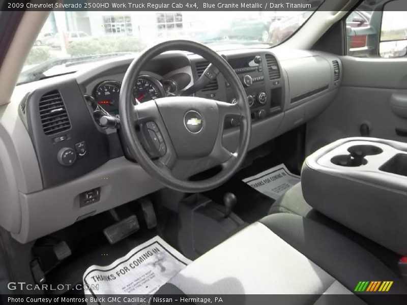 Dark Titanium Interior - 2009 Silverado 2500HD Work Truck Regular Cab 4x4 