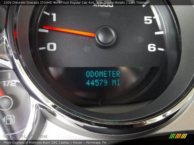 Blue Granite Metallic / Dark Titanium 2009 Chevrolet Silverado 2500HD Work Truck Regular Cab 4x4