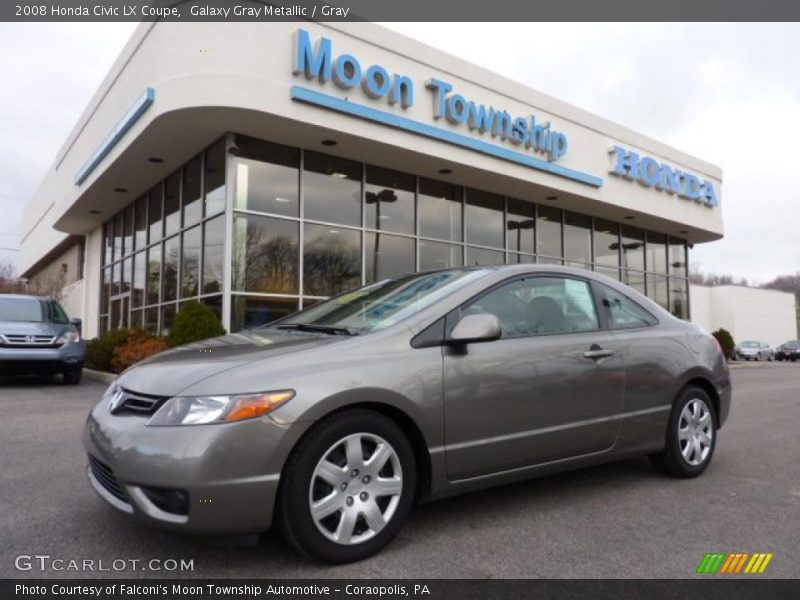 Galaxy Gray Metallic / Gray 2008 Honda Civic LX Coupe
